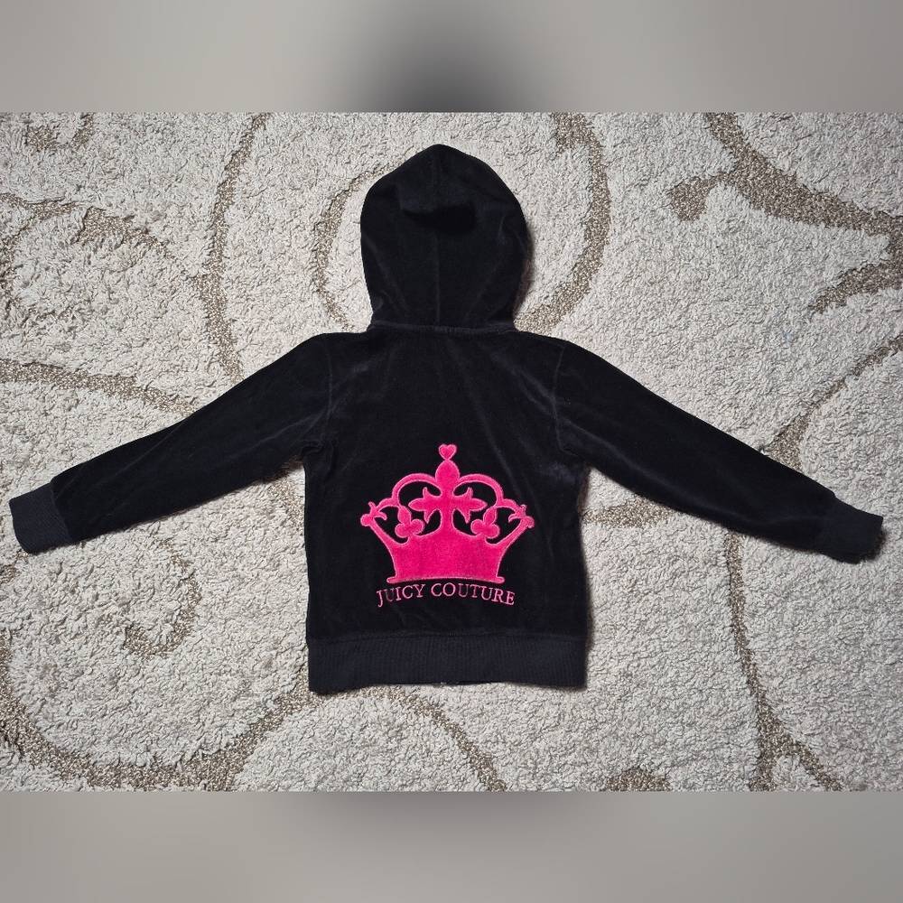 Y2K Vintage GIRLS Sz 5 Juicy Couture Velour Hoodie